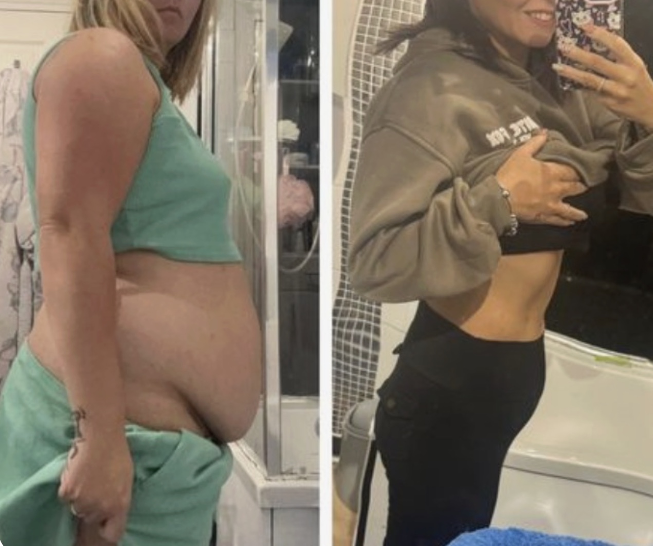 Sarah, 29 before and after 6 weeks with Risey