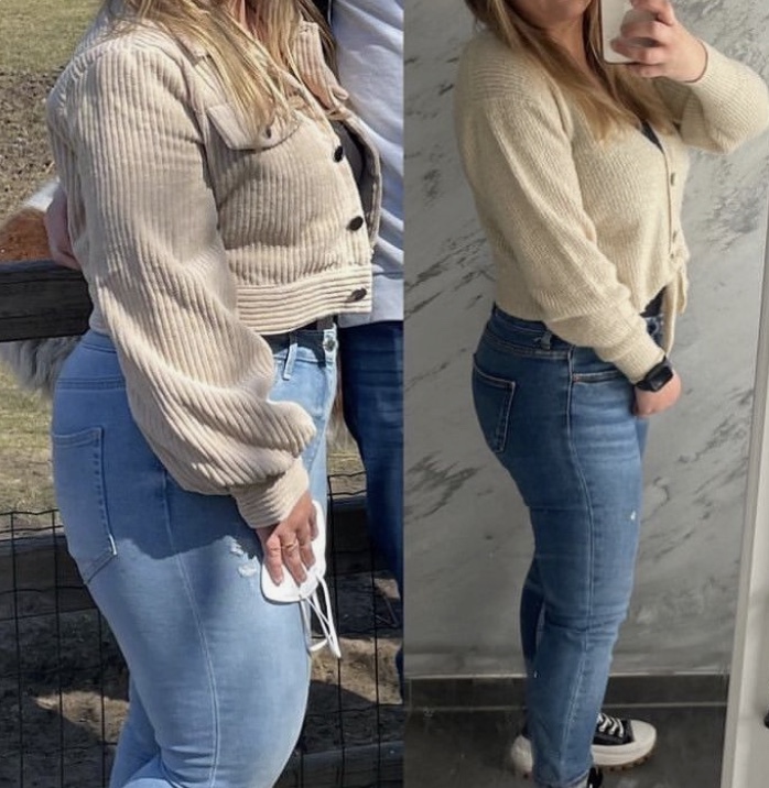 Emma, 34 before and after 6 weeks with Risey